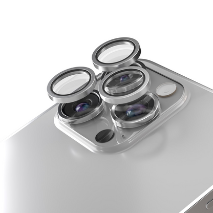 Etteri bakkamera beskyttelsesfilm for Apple iPhone 16 Pro Max / 16 Pro, Herdet glass, Grå