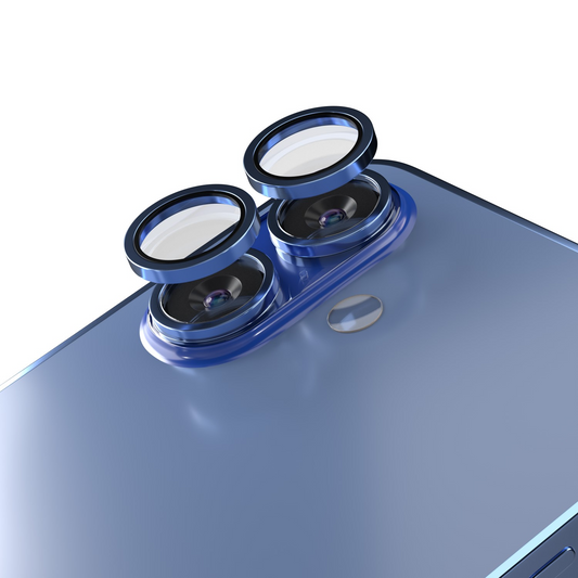 Etteri bakkamera beskyttelsesfilm for Apple iPhone 16 Plus / 16, herdet glass, blå