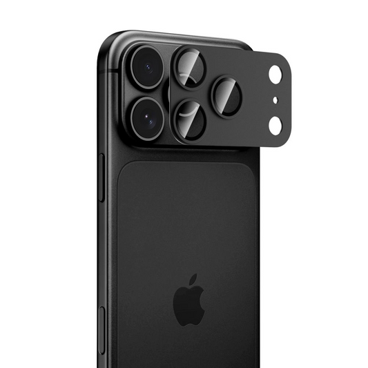 Bakre kamerabeskyttelse Tech-Protect CamFull Fit+ for Apple iPhone 18 Pro, Herdet glass, Svart