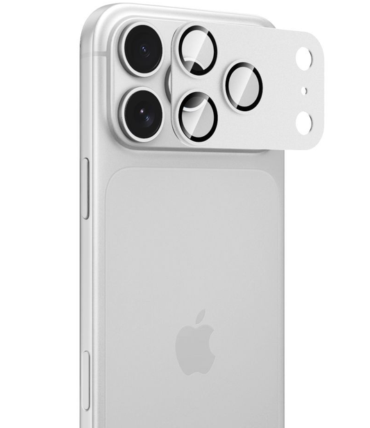 Beskyttelsesfilm for bakre kamera Tech-Protect CamFull Fit+ for Apple iPhone 18 Pro, herdet glass, sølv