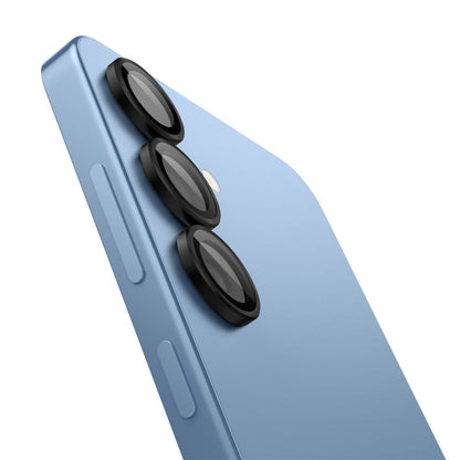 Beskyttelsesfilm for bakre kamera Spigen GlastR EZ FIT Optik Pro HD for Samsung Galaxy S25+ S936, Herdet glass, Sett med 2 stykker, Svart AGL09088