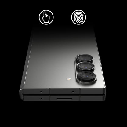 Beskyttelsesfolie for bakre kamera Ringke for Samsung Galaxy Z Fold6 F956, Herdet glass, Sett med 2 stykker, Svart