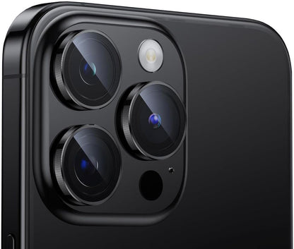 Beskyttelsesfolie for bakre kamera Tech-Protect CamRing PRO+ for Apple iPhone 14 Pro Max / 14 Pro, Herdet glass, Svart