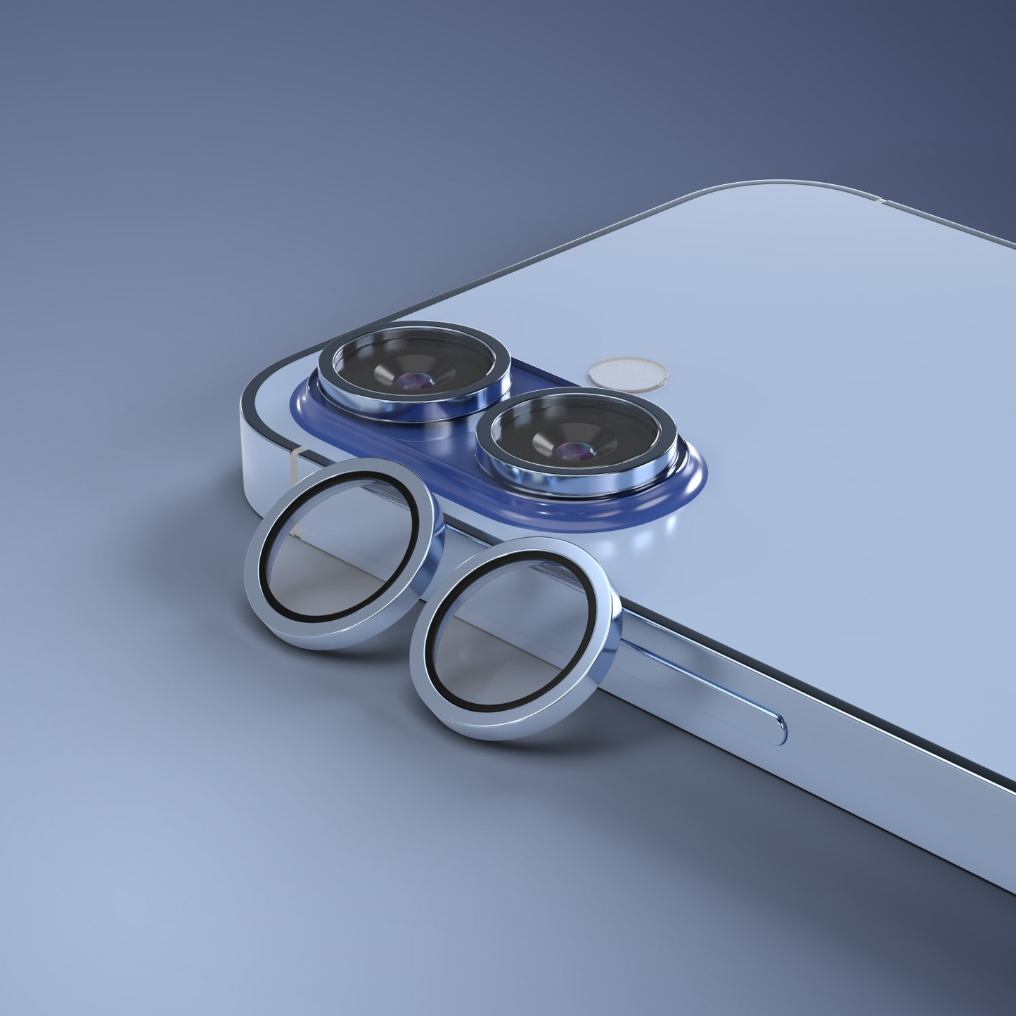 Etteri bakkamera beskyttelsesfilm for Apple iPhone 17, herdet glass, blå