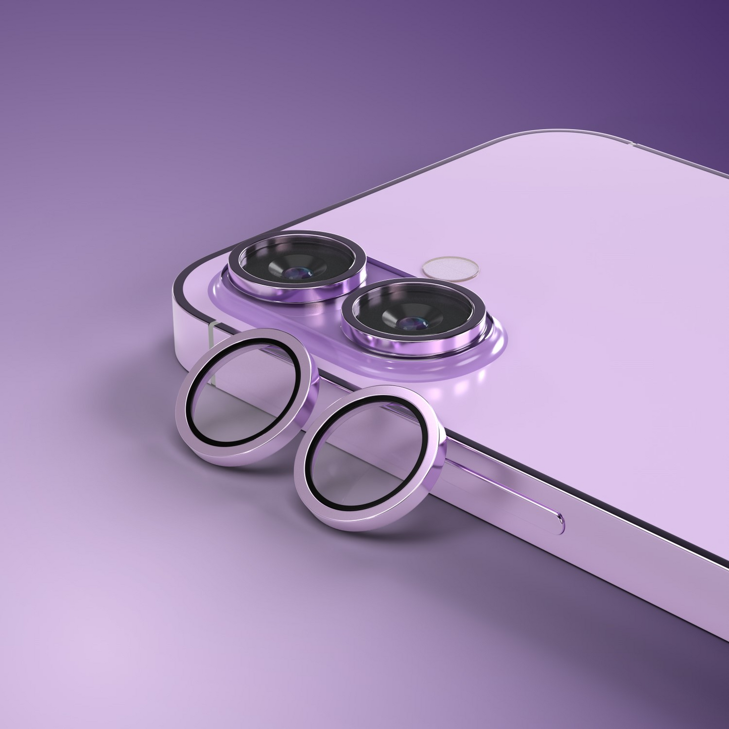Etteri bakkamera beskyttelsesfilm for Apple iPhone 17, Herdet glass, Lilla