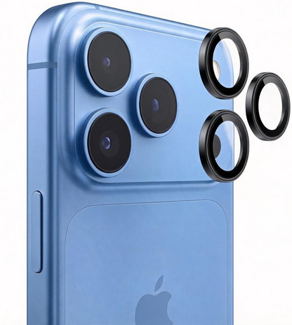 Beskyttelsesfilm for bakre kamera Tech-Protect CamRing Fit+ for Apple iPhone 18 Pro / 18 Pro Max, Herdet glass, Svart