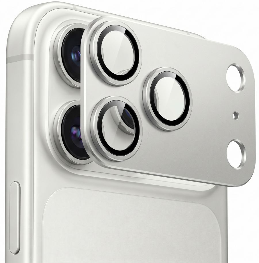 Beskyttelsesfilm for bakre kamera Tech-Protect CamFull Fit+ for Apple iPhone 18 Pro, herdet glass, sølv