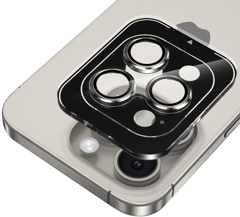 Beskyttelsesfolie for bakre kamera Tech-Protect CamRing PRO+ for Apple iPhone 14 Pro Max / 14 Pro, Herdet glass, Svart