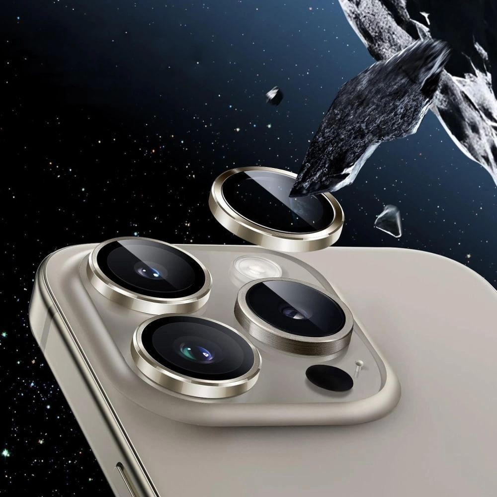 Bakre kamera beskyttelsesfilm Tech-Protect CamRing Fit+ for Apple iPhone 17 Pro Max / 17 Pro / 16 Pro Max, Herdet glass, Svart