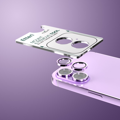 Etteri bakkamera beskyttelsesfilm for Apple iPhone 17, Herdet glass, Lilla