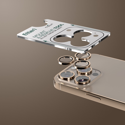 Etteri bakkamera beskyttelsesfilm for Apple iPhone 16 Pro Max / 16 Pro, Herdet glass, Bronse