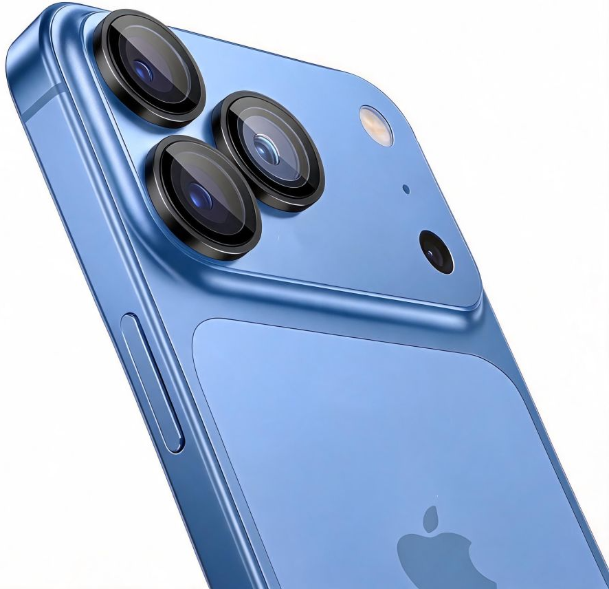 Beskyttelsesfilm for bakre kamera Tech-Protect CamRing Fit+ for Apple iPhone 18 Pro / 18 Pro Max, Herdet glass, Svart