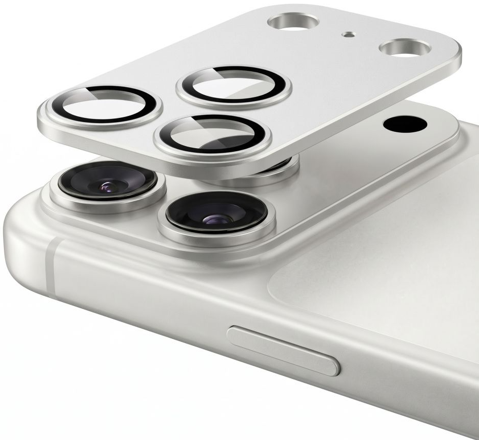 Beskyttelsesfilm for bakre kamera Tech-Protect CamFull Fit+ for Apple iPhone 18 Pro, herdet glass, sølv
