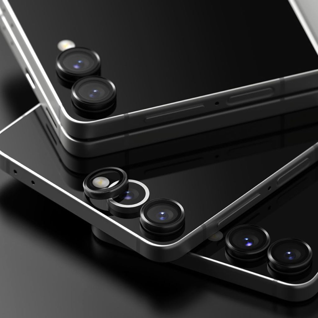 Beskyttelsesfolie for bakre kamera Ringke for Samsung Galaxy Z Flip7 F766, Herdet glass, Sett med 2 stykker, Svart
