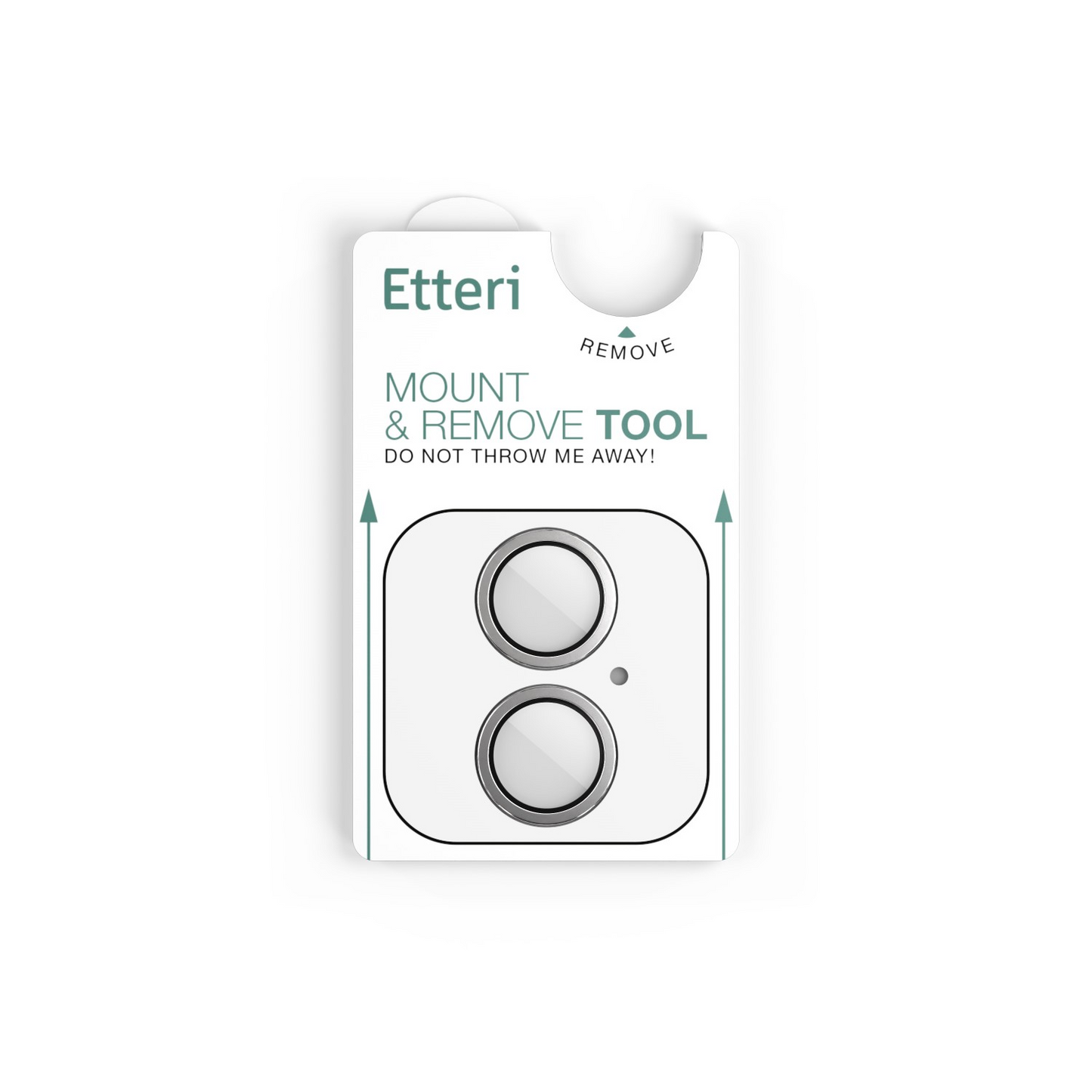 Etteri bakkamera beskyttelsesfilm for Apple iPhone 17, Herdet glass, Hvit