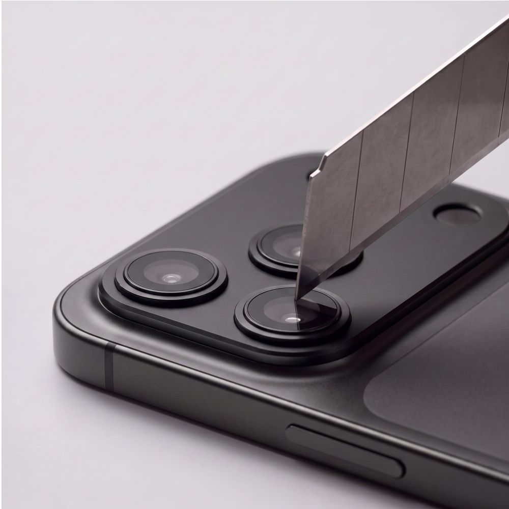 Bakre kamerabeskyttelse Tech-Protect CamFull Fit+ for Apple iPhone 18 Pro Max, Herdet glass, Svart