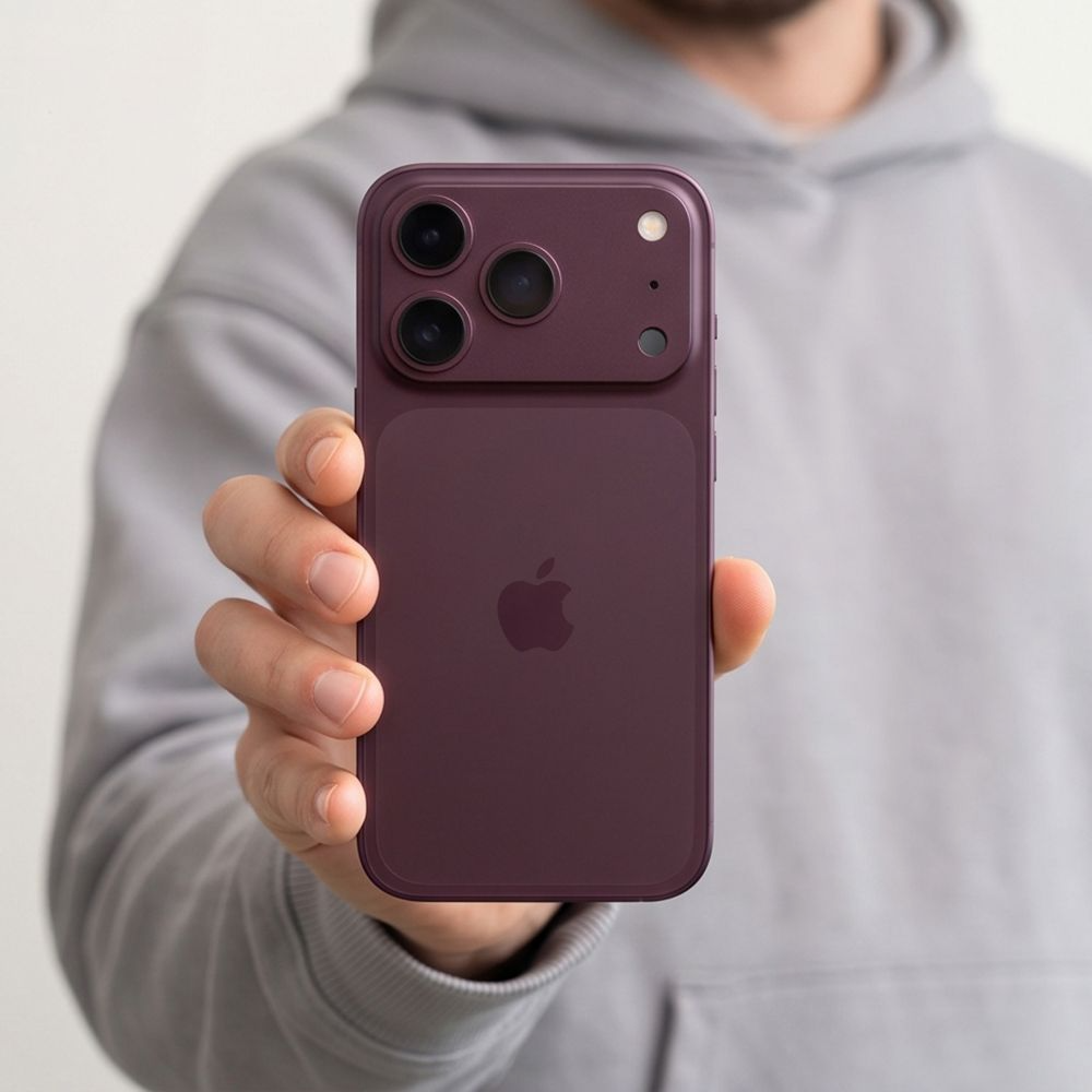 Bakre kameralinsebeskytter Tech-Protect CamFull Fit+ for Apple iPhone 18 Pro, Herdet glass, Burgunderraud