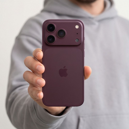 Bakre kamerabeskyttelse Tech-Protect CamFull Fit+ for Apple iPhone 18 Pro Max, Herdet glass, Burgunder rød