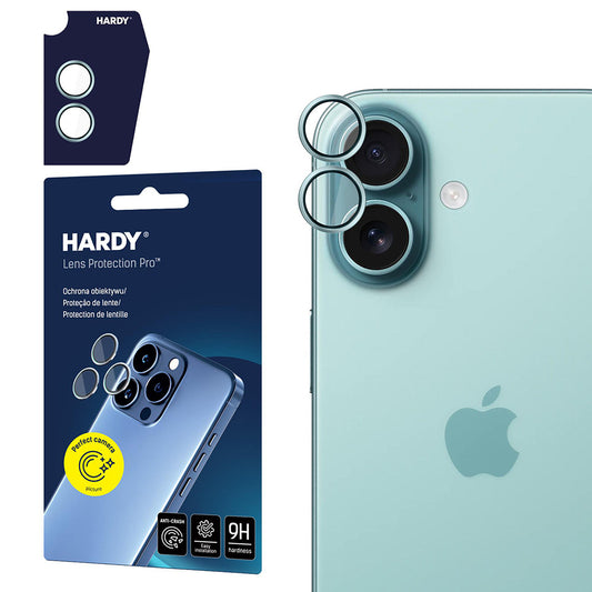 Beskyttelsesfolie for bakre kamera 3MK Hardy Protection Pro for Apple iPhone 17, Herdet glass, Grønn