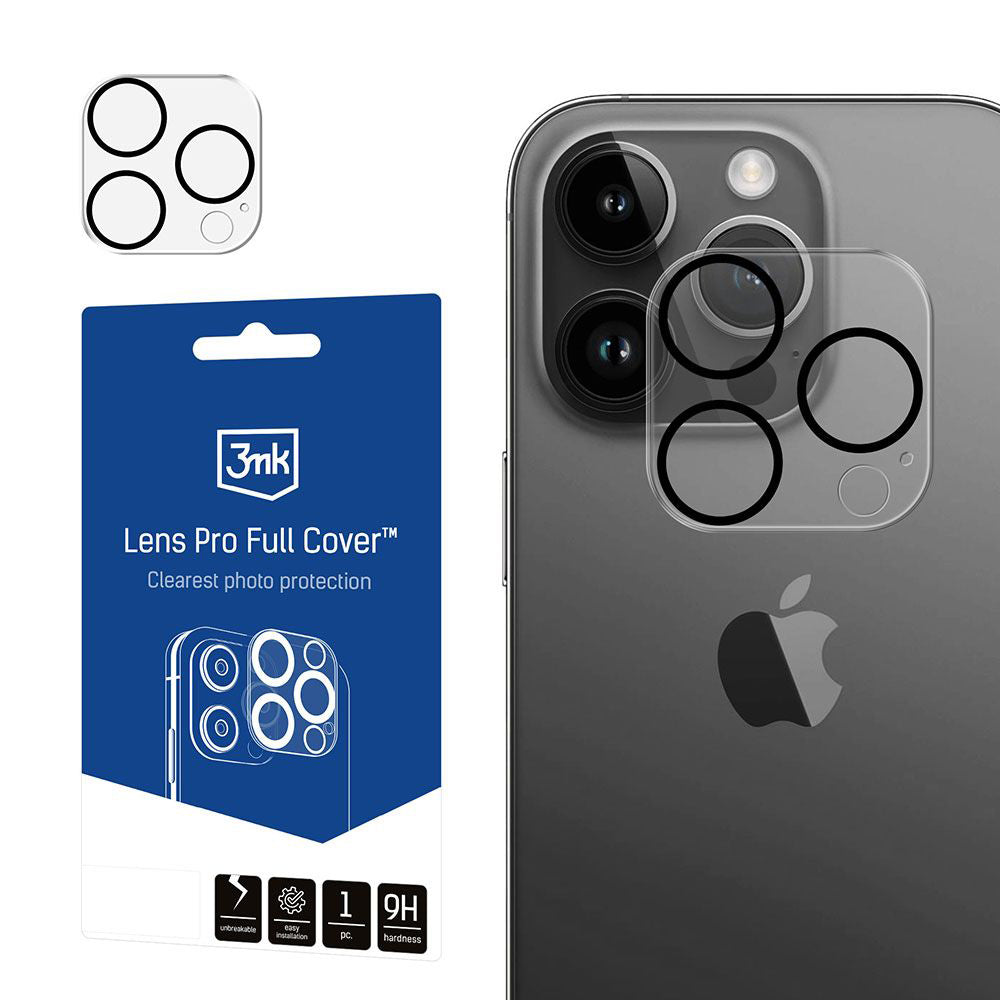 Bakre kamerabeskyttelse 3MK Pro Full Cover for Apple iPhone 13 Pro, Herdet glass, Transparent