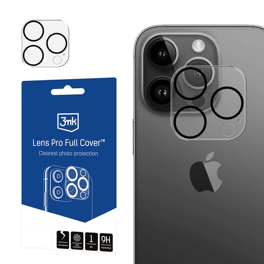 Bakre kamerabeskyttelse 3MK Pro Full Cover for Apple iPhone 13 Pro, Herdet glass, Transparent