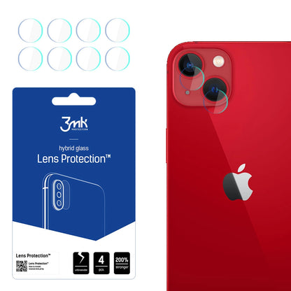 Bakre kameralinsebeskyttelse 3MK Protection for Apple iPhone 13, fleksibelt glass, sett med 4 stk, gjennomsiktig