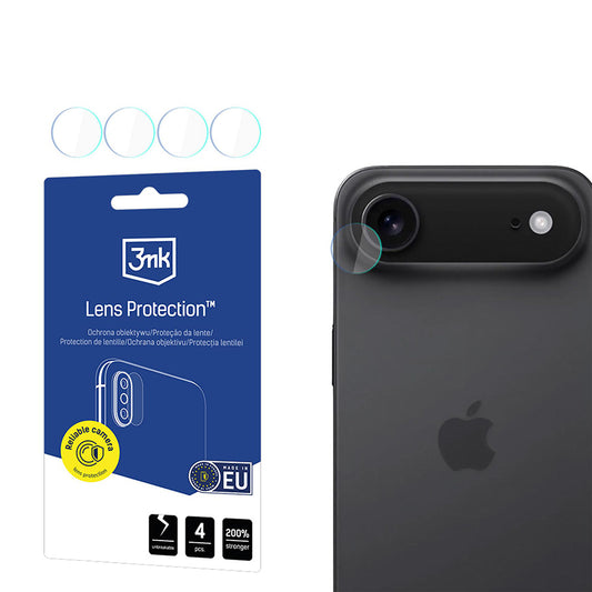 Bakre kamera beskyttelsesfilm 3MK Protection for Apple iPhone 17 Air, Herdet glass, Sett med 4 stykker, Gjennomsiktig