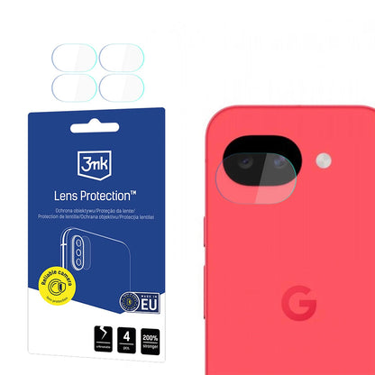 Bakre kamerabeskyttelsesfolie 3MK Protection for Google Pixel 10a, Fleksibelt Glass, Sett med 4 stykker, Gjennomsiktig