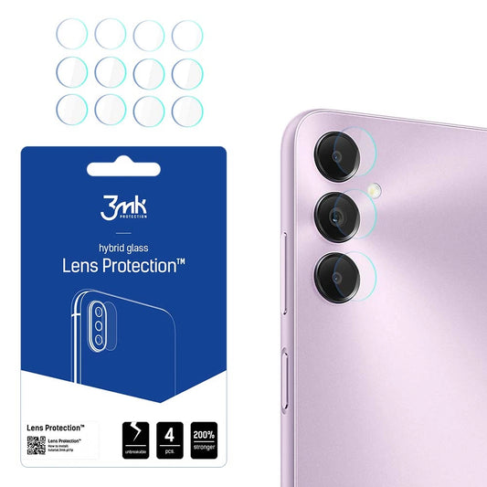 Bakre kameralinsebeskyttelse 3MK Protection for Samsung Galaxy A05s A057, fleksibelt glass, sett med 4 stk, gjennomsiktig
