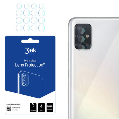 Bakre kameralinsebeskyttelse 3MK Protection for Samsung Galaxy A52s 5G A528 / A52 5G A526, fleksibelt glass, sett med 4 stk, gjennomsiktig