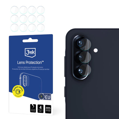 Bakre kameralinsebeskyttelse 3MK Protection for Samsung Galaxy A56 A566, fleksibelt glass, sett med 4 stk, transparent