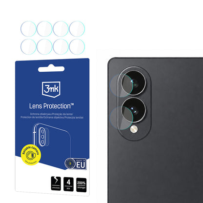 Bakre kameralinsebeskyttelse 3MK Protection for Samsung Galaxy Z Fold8 F976, Herdet glass, Sett med 4 stk, Transparent