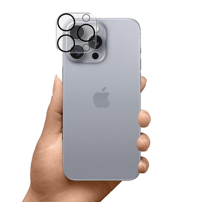 Bakre kameralinsebeskyttelse 3MK Protection Pro for Apple iPhone 12, Herdet glass, Svart