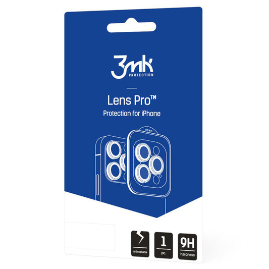 Bakre kamera beskyttelsesfolie 3MK Protection Pro for Apple iPhone 17 Pro Max / 17 Pro, Herdet glass, Flerfarget