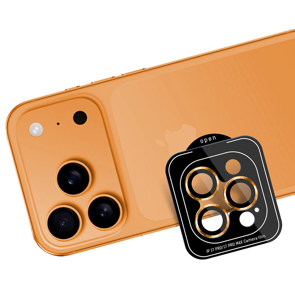 Bakre kamerabeskyttelsesfolie 3MK Protection Pro for Apple iPhone 17 Pro Max / 17 Pro, Herdet glass, Oransje
