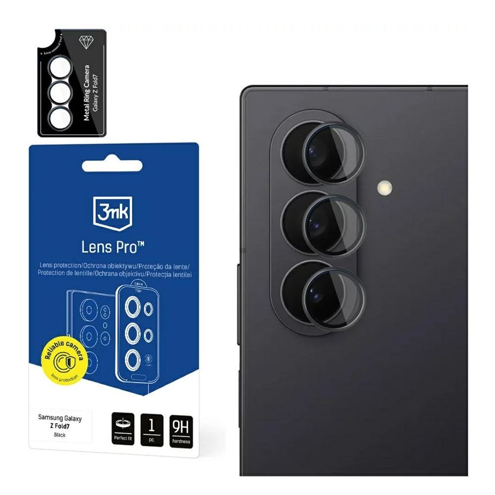 Bakre kameralinsebeskyttelse 3MK Protection Pro for Samsung Galaxy Z Fold7 F966, Herdet glass, Transparent