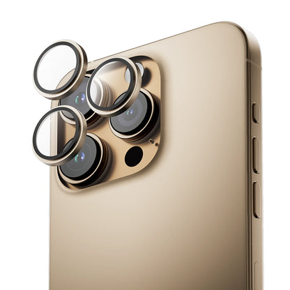 Beskyttelsesfilm for bakre kamera Anank AR for Apple iPhone 16 Pro Max / 16 Pro, Herdet glass, Gullfarget