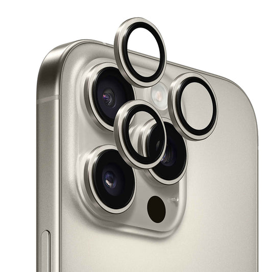 Bakre kameralinsebeskyttelse Anank AR for Apple iPhone 16 Pro Max / 16 Pro, Herdet glass, Metallisk grå
