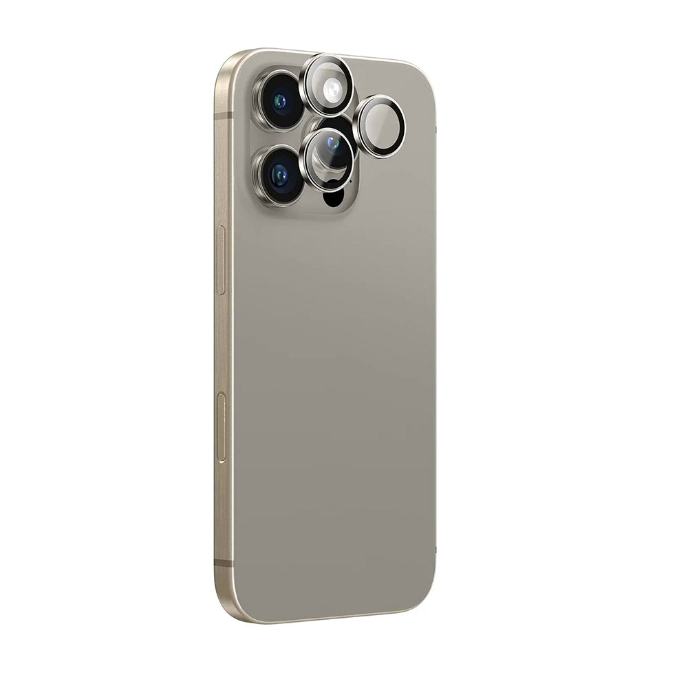 Bakre kameralinsebeskyttelse Anank AR for Apple iPhone 16 Pro Max / 16 Pro, Herdet glass, Metallisk grå