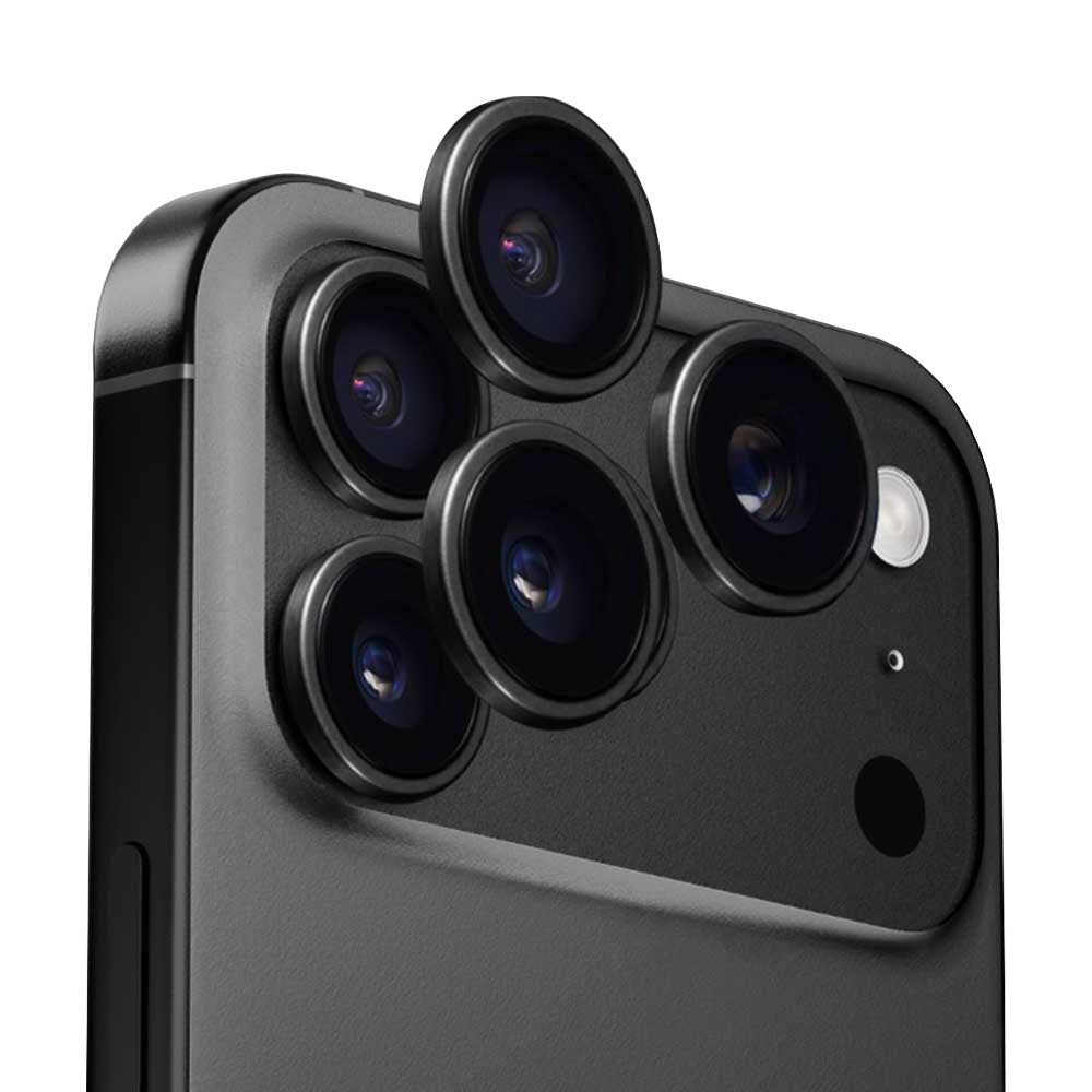Beskyttelsesfilm for bakre kamera Anank AR for Apple iPhone 17 Pro Max / 17 Pro, Herdet glass, Svart