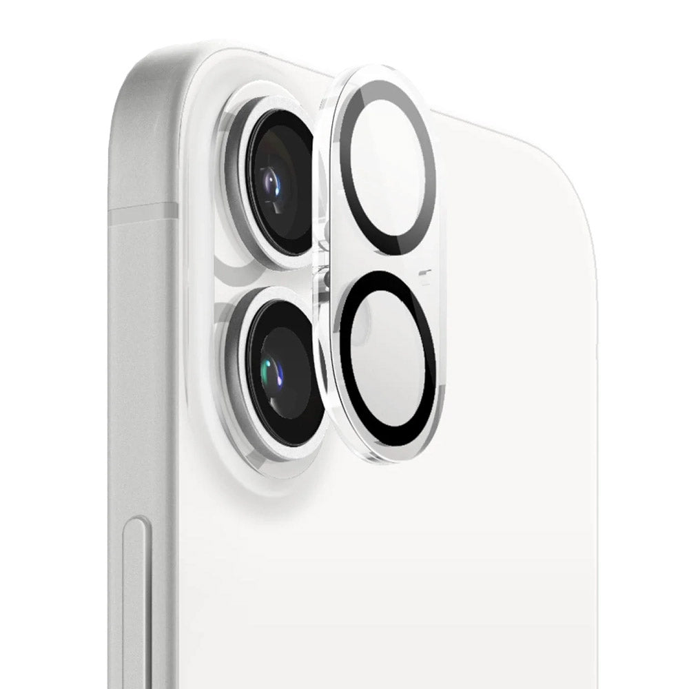 Anank Guard bakkamera beskyttelsesfilm for Apple iPhone 16 Plus / 16, herdet glass, svart