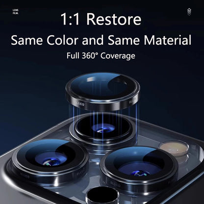 Blueo 99 Anti-Reflekterende HD Bakre Kamerabeskyttelse for Apple iPhone 16 Pro Max / 16 Pro, Herdet Glass, Sølv