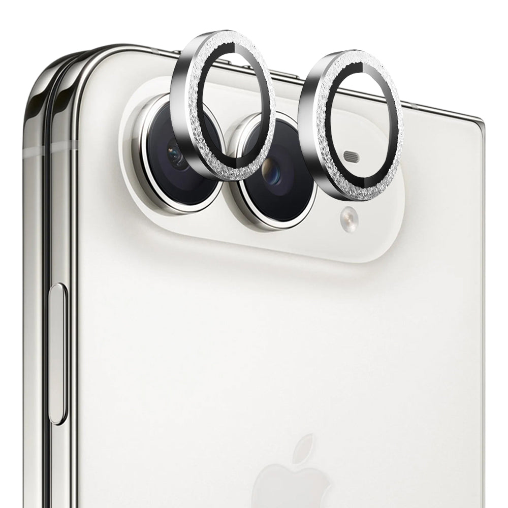 Blueo Diamond beskyttelsesglass til bakkamera for Apple iPhone Duo, herdet glass, sølvfarget