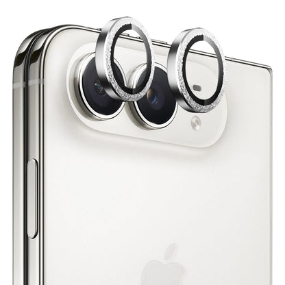 Blueo Diamond beskyttelsesglass til bakkamera for Apple iPhone Duo, herdet glass, sølvfarget