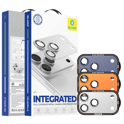 Blueo Integrated Metal beskyttelsesglass til bakkamera for Apple iPhone 17 Pro Max, herdet glass, sølvfarget