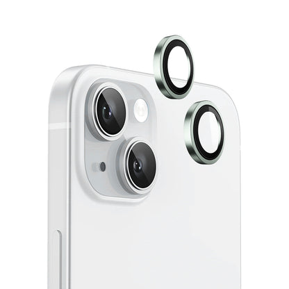 Beskyttelsesfilm for bakre kamera Blueo Metal Frame for Apple iPhone 15 Plus / 15, Herdet glass, Grønn