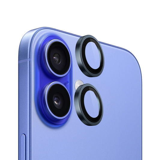 Beskyttelsesfilm for bakre kamera Blueo Metal Frame for Apple iPhone 16 Plus / 16, Herdet glass, Blå
