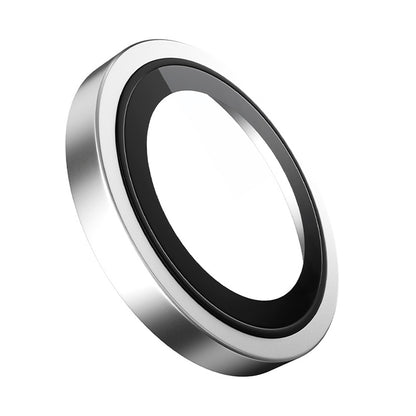 Blueo Metal Frame bakre kamerabeskyttelsesfilm for Apple iPhone 16 Plus / 16, herdet glass, sølv