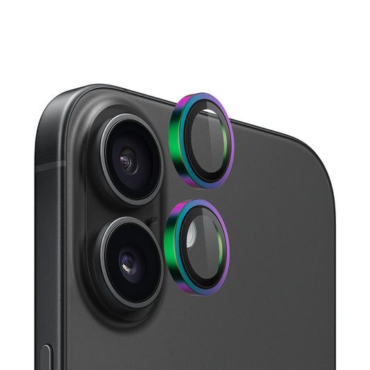 Beskyttelsesfilm for bakre kamera Blueo Metal Frame for Apple iPhone 16 Plus / 16, Herdet glass, Flerfarget
