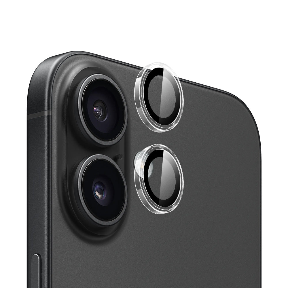 Beskyttelsesfilm for bakre kamera Blueo Metal Frame for Apple iPhone 16 Plus / 16, Herdet glass, Transparent